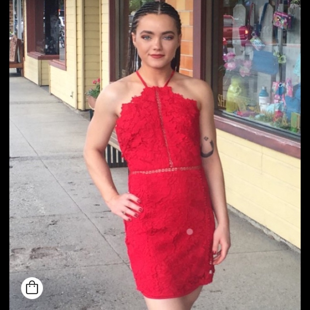 1 Left! Sexy❤️Lush Red halter dress